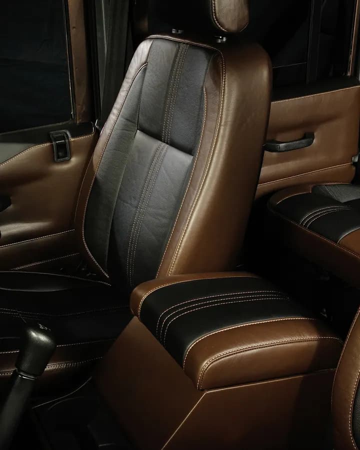 Black And Brown Defender Interior