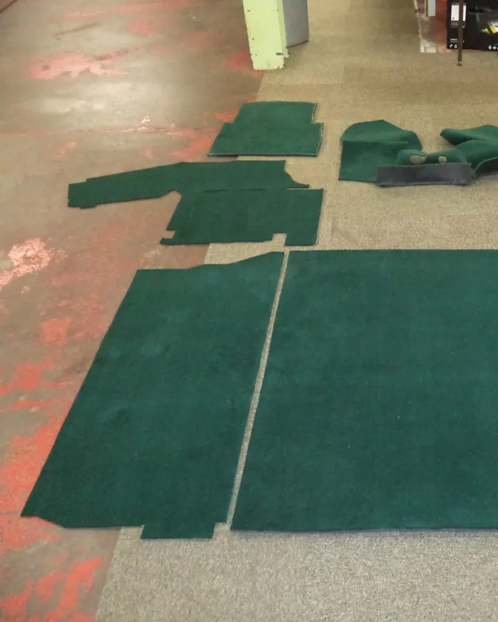 Defender 90 Green Wool Carpet Upgrade