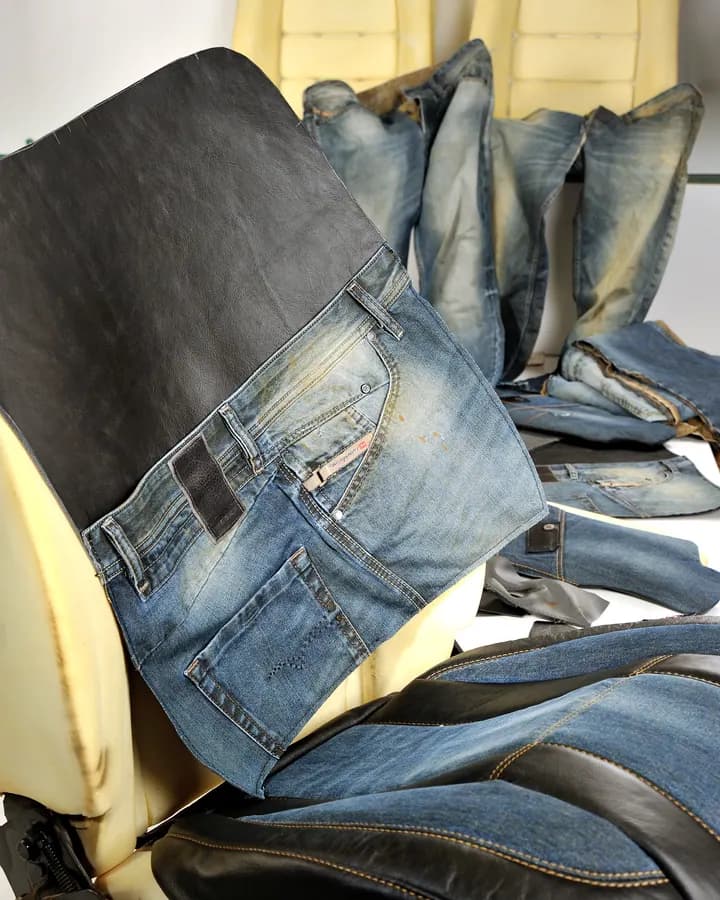 Defender Deisel Jeans And Vintage Grey Leather