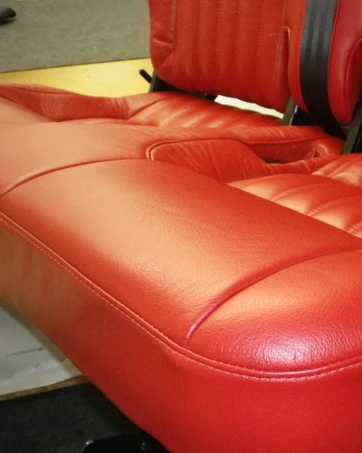 Landrover Defender Rear Seat In Red Leather