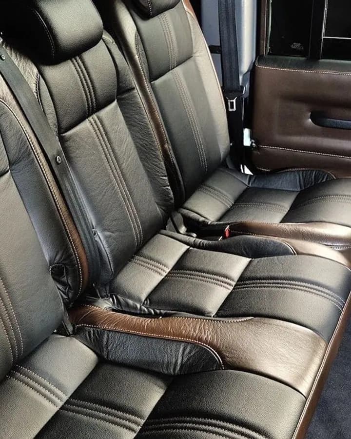 Landrover Defender Rear Seat Triple Stitch