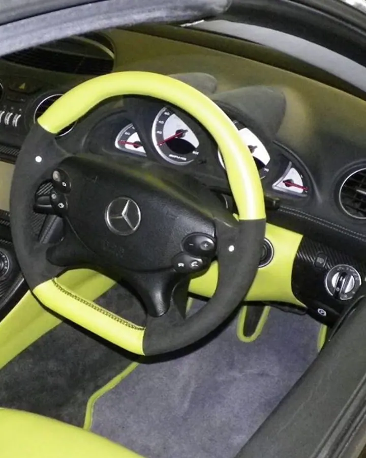 Parrot Green Flat Bottom Steering Wheel