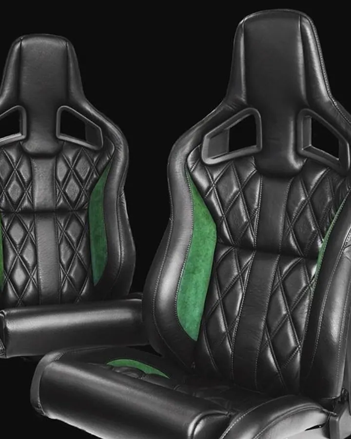 Recaro Black N Green Hint Design