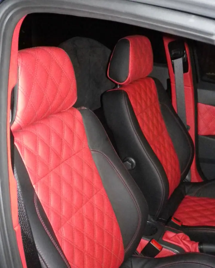 Red And Black Quilted Vauxhall