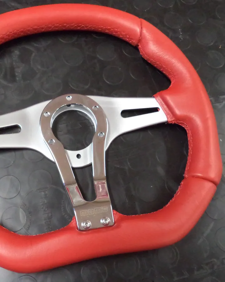 Red Leather Steering Wheel