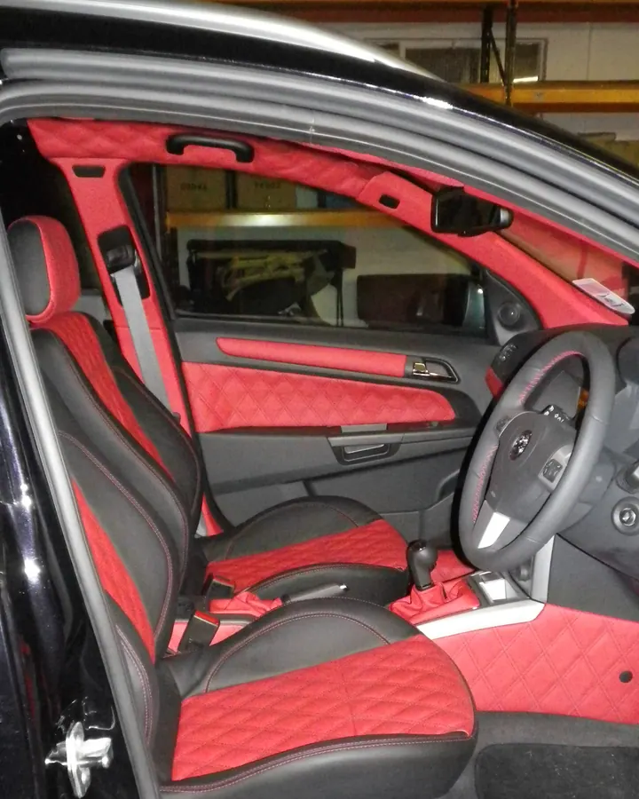 Vauxhall Van Red And Black Retro Design